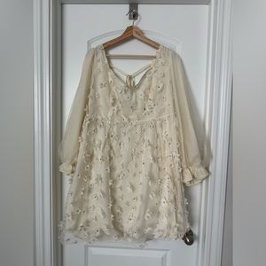 Long Sleeve Flower Dress